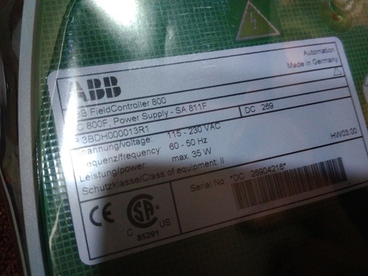 ABB SA811F 3BDH000013R1 SA 811F Power Supply 115/230 VAC With PM 802F Or PM 803F