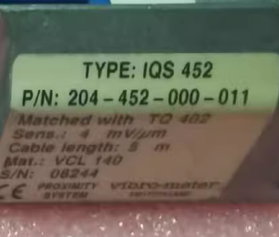 IQS452 204-452-000-011 Signal Conditioner Part Of VM600