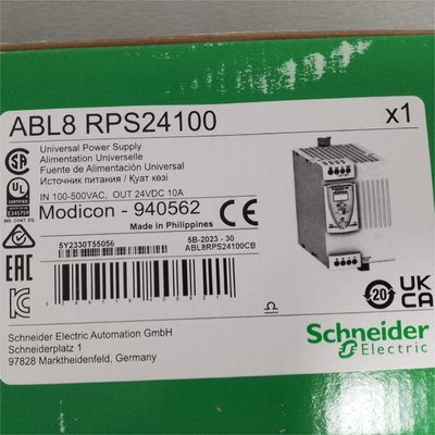 Schneider ABL8RPS24100 1-Output DIN Rail Mount Regulated Phaseo AC/DC Switch-Mode Power Supply