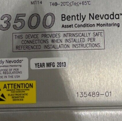 Bently Nevada 3500/42M-04-00 135489-01 I/O Module with Internal Barriers