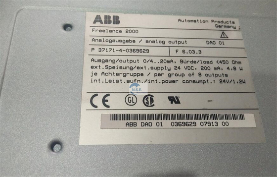 ABB DAO 01 Analog output as of V 3  Rack based I/O Modules ABB DAO01