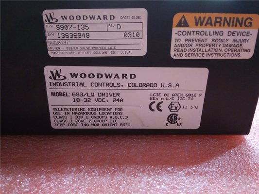 Woodward 9907-135 Gs3/lq Driver Module 9907-135 Large Inventory New in Stock