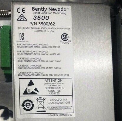 Bently Nevada 3500/62-03-00 136294-01 Isolated I/O Module With Internal Terminations